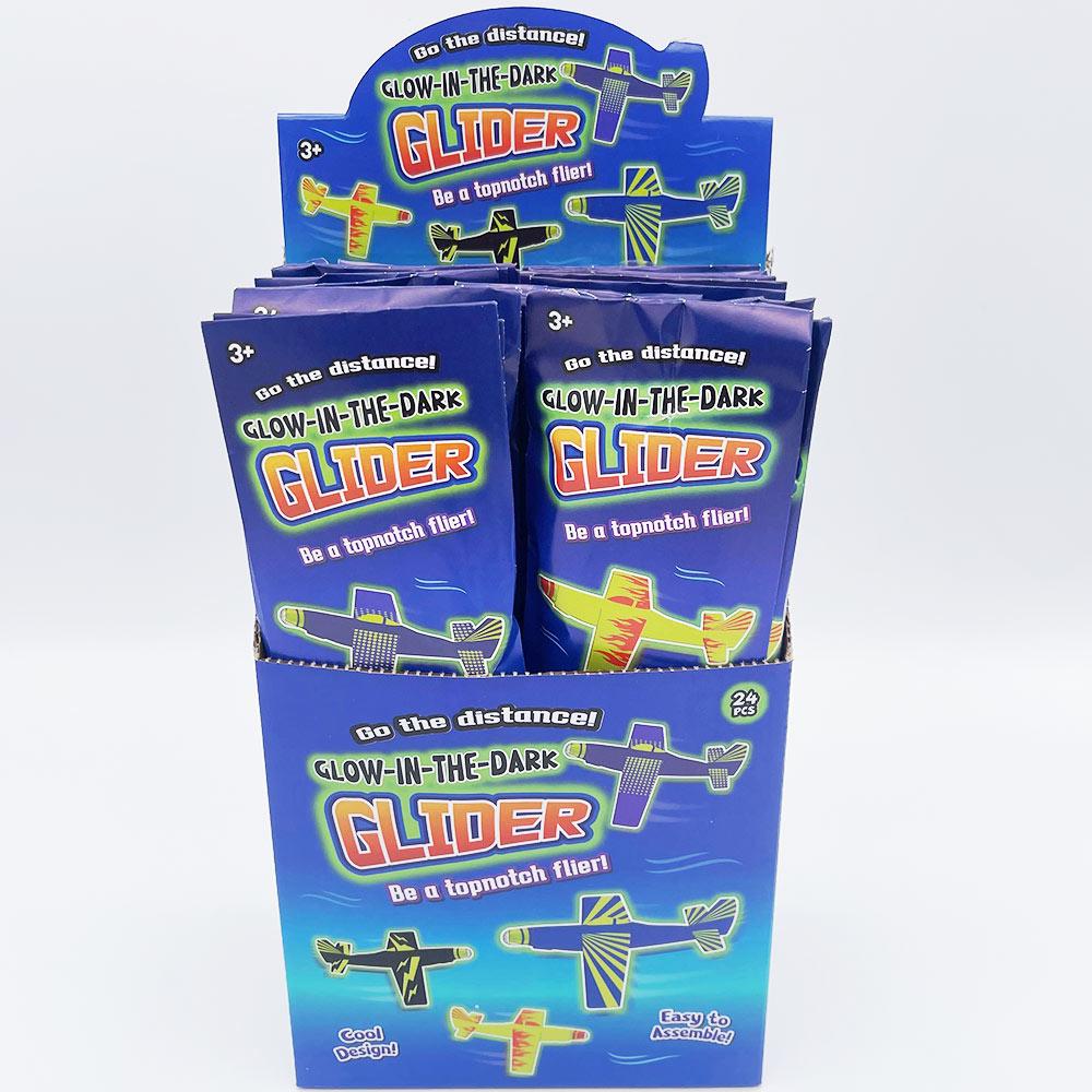 Value Favour Glow In the Dark Flying Glider/Plane 24cm (Assorted Colors)