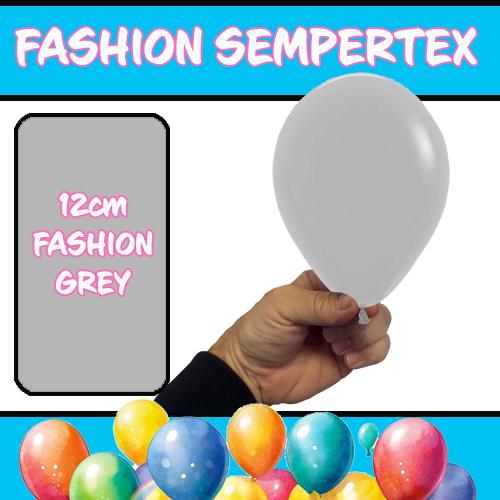 Latex Balloon 12cm Fashion Grey Pk 50