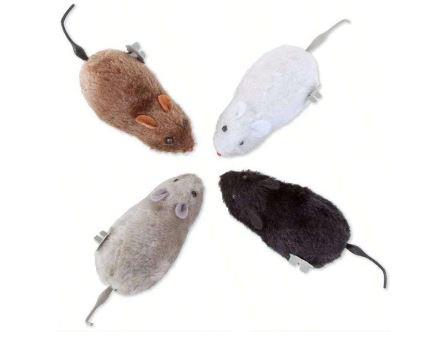 Toy Wind Up Rat Jokes 13.2cm (Assorted Colours Set When Ordered)