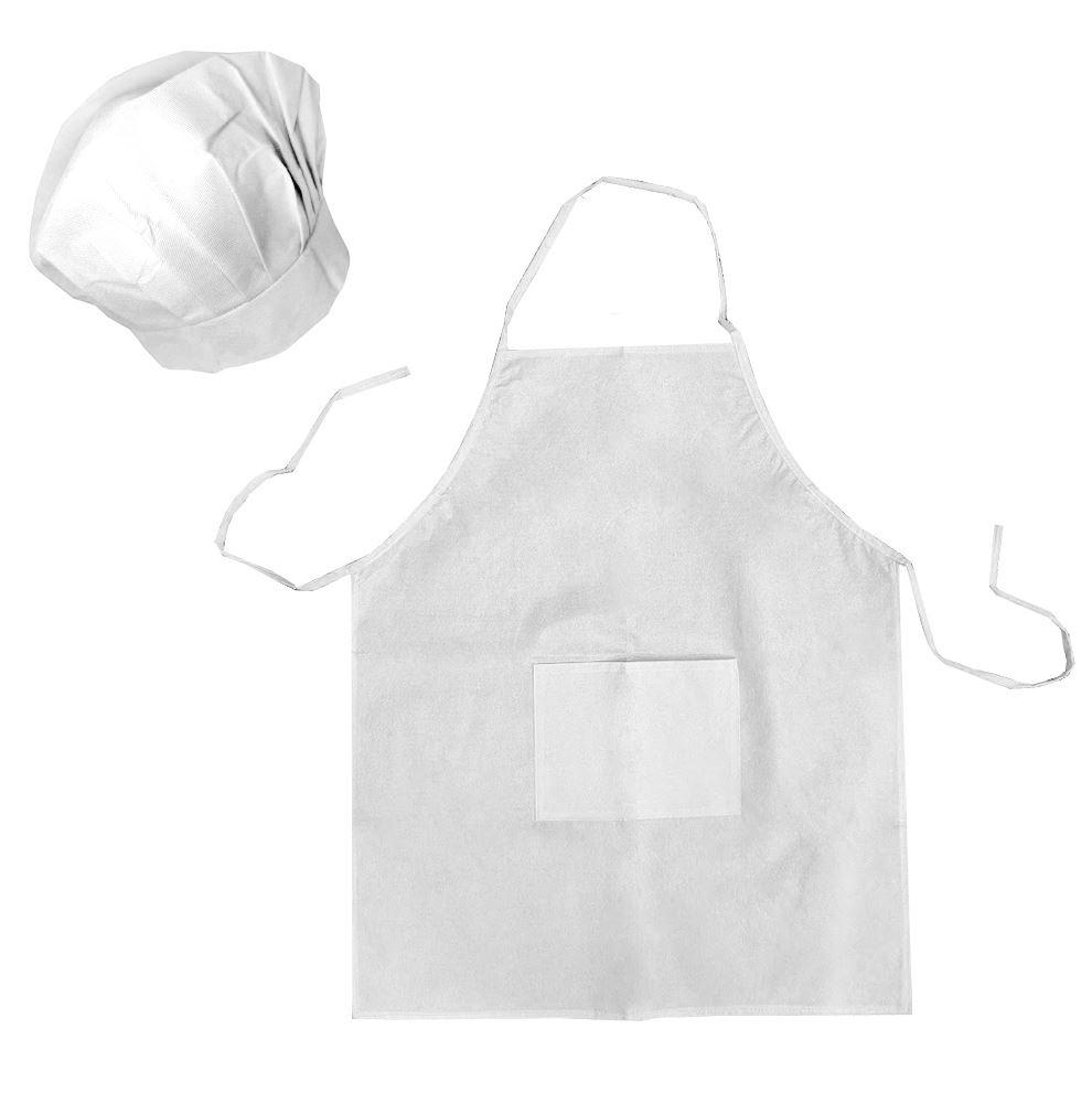 Costume Kit Child Chef/Cook Includes White Apron and Hat 7-9 Years