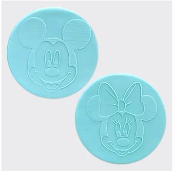 Mickey & Minnie Mouse Logo Cookie/Biscuit Debossers PK/2 Cake Craft