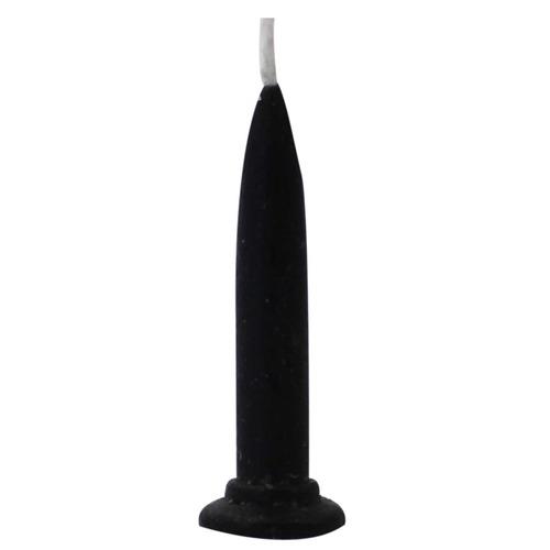 Candles Self Standing Black Bullet Pk/12