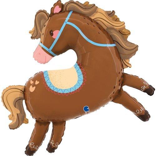 Balloon Shape Lovely Brown Horse/Pony 94cm