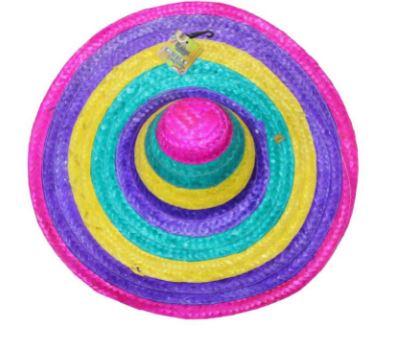 Hat Sombrero Multi Colour Bright Mexican