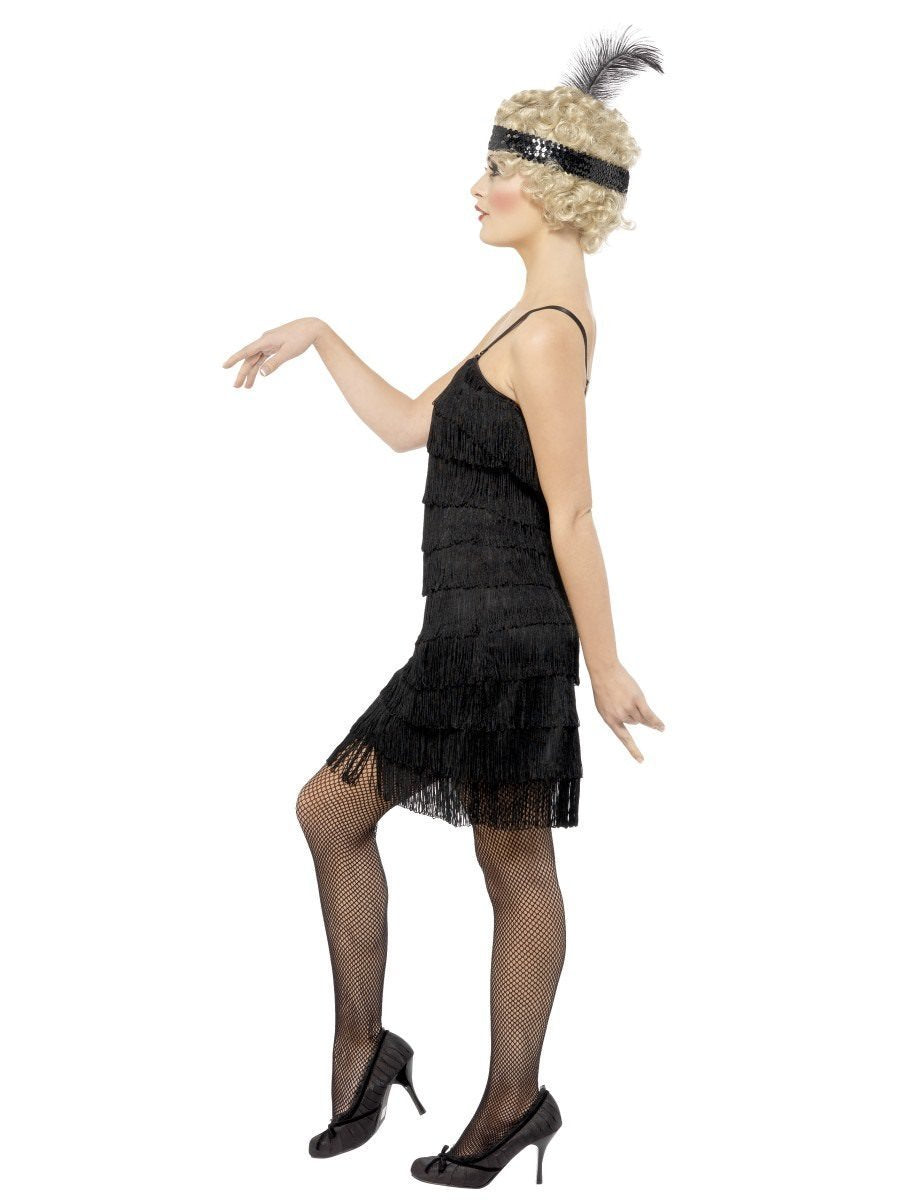 Costume Adult Womens Black Fringe 1920s Flapper Ladies 20-22