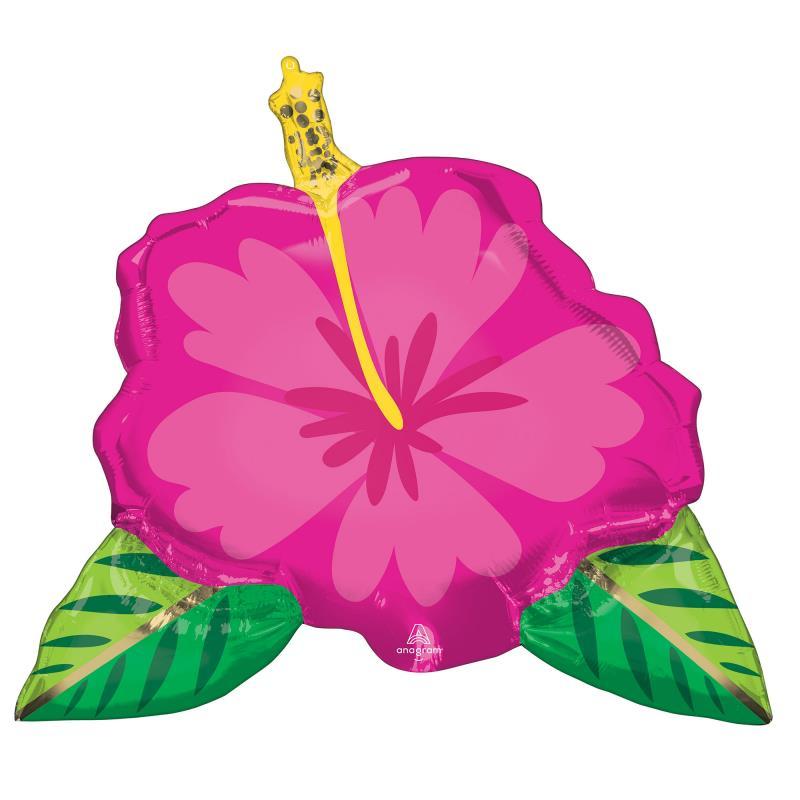 Balloon Foil Shape Flower Tropical Hibiscus 63cm X 68cm discontinued line