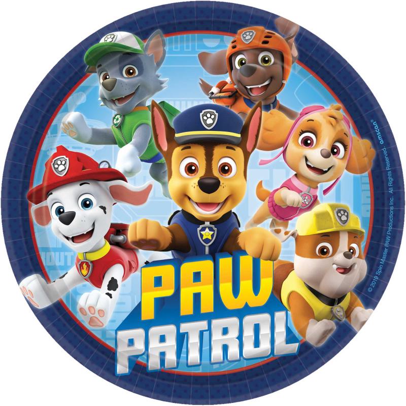 Paw Patrol Adventures Plates 17cm Pk/8 NPC