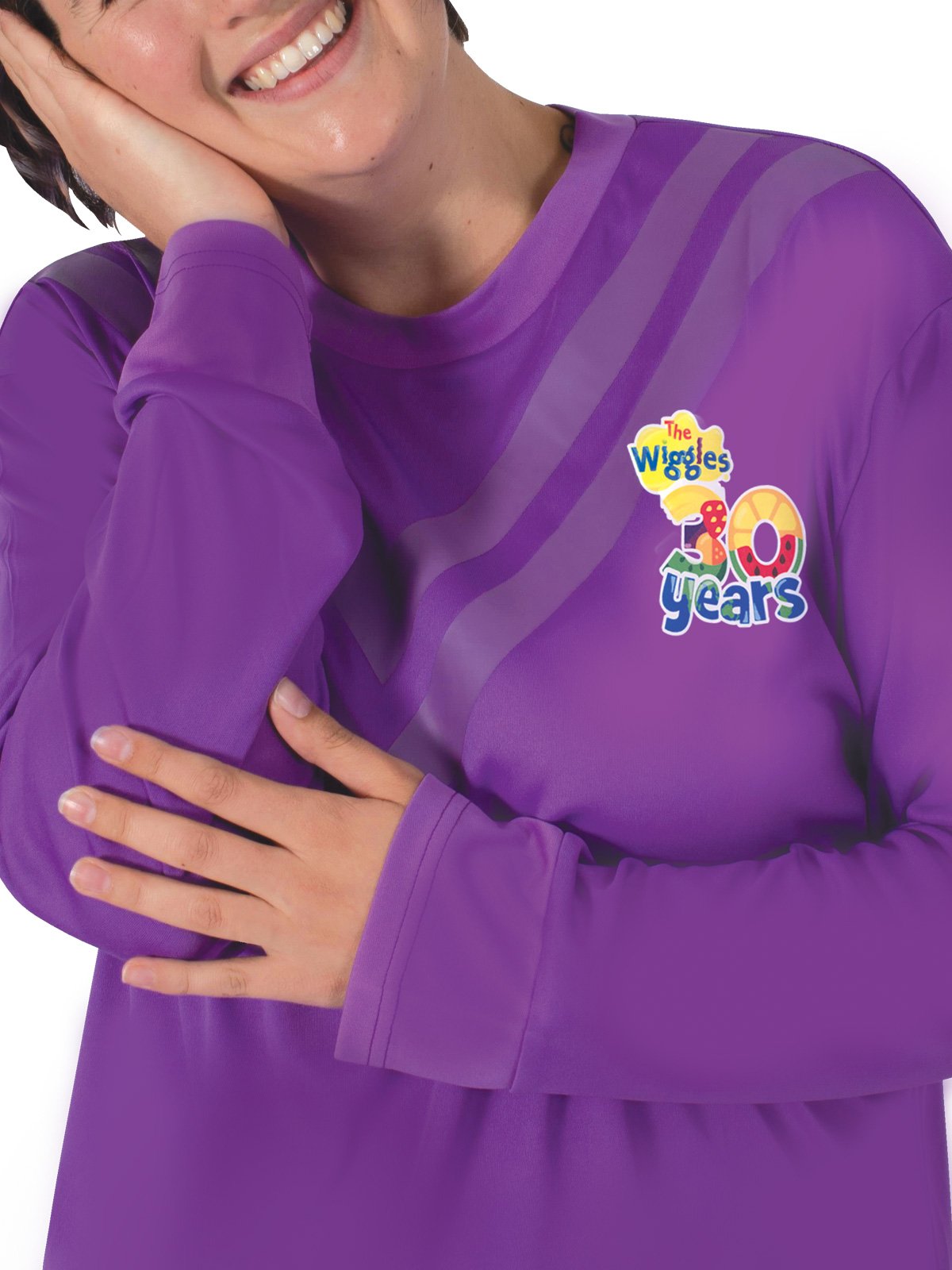 Costume Adult Lachy Wiggle Deluxe Purple Top