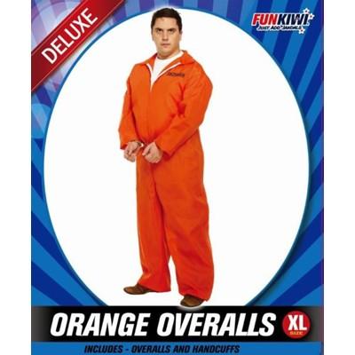 Costume Adult Prisoner Overalls X Large