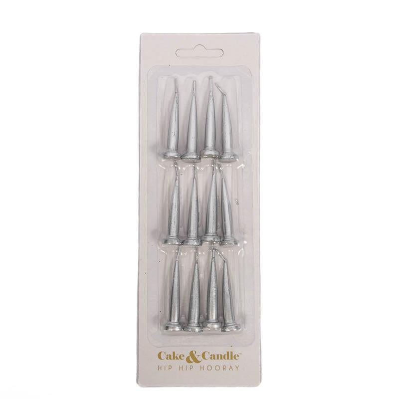 Candles Self Standing Silver Bullet Pk/12