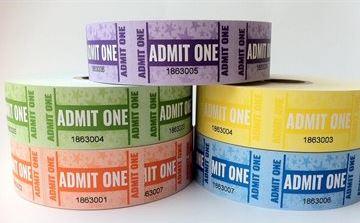 Fundraising Admit One Event 1000 Tickets Purple One Roll