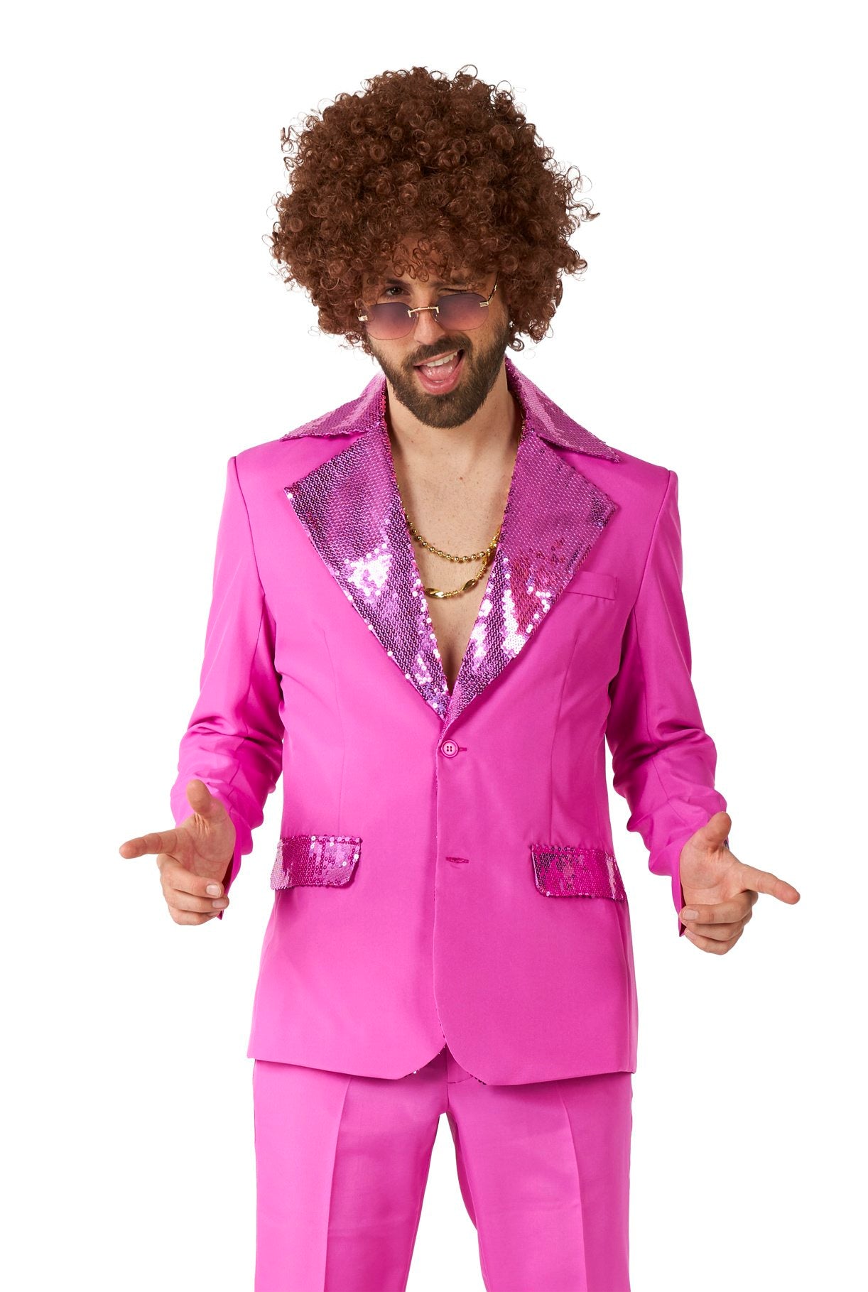 Costume Adult Suitmeister Disco Pink