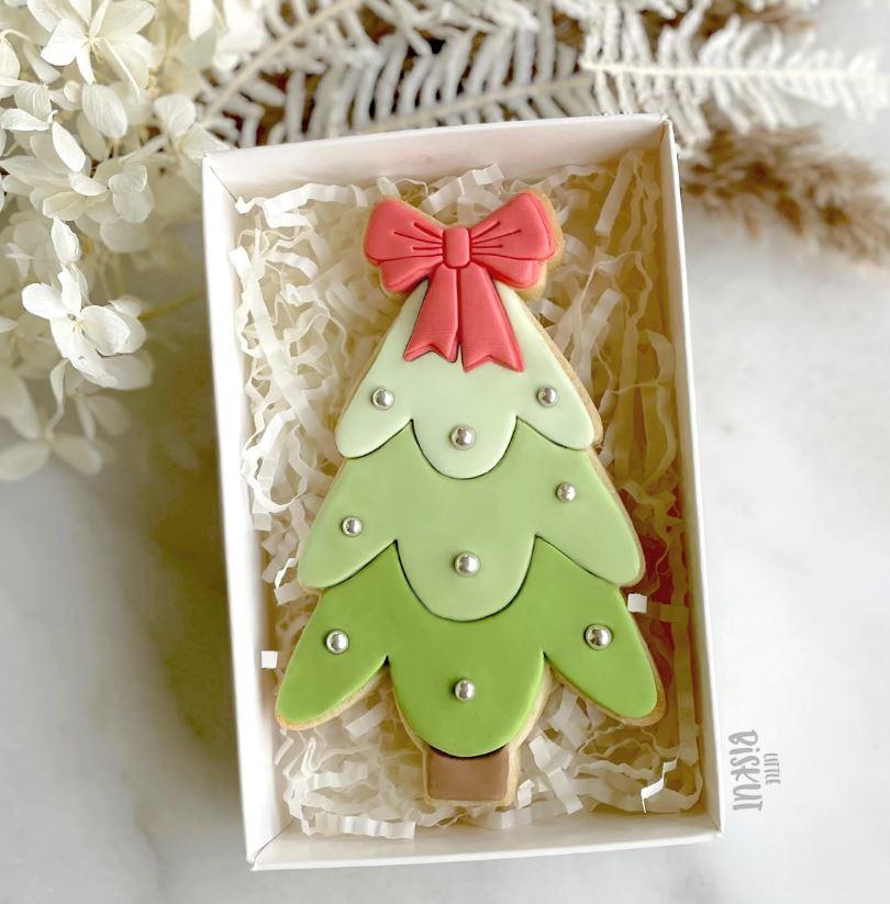 Christmas Tree Cookie/Biscuit Debosser & Cutter Set of 4 Pieces