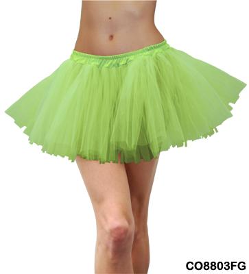 1980s Tulle Tutu Fluro Green Deluxe Adult