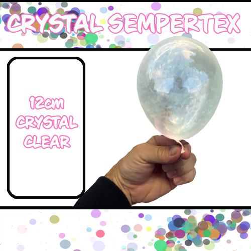 Latex Balloon 12cm Crystal Clear Pk 50