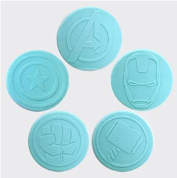 The Avengers Logo Cookie/Biscuit Debossers Pk/5 Cake Craft