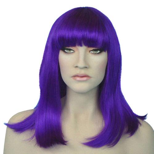 Wig Cleo Deluxe Purple Shoulder Length