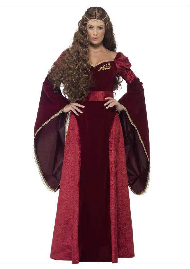 Costume Adult Medieval Queen Deluxe Ladies 8-10