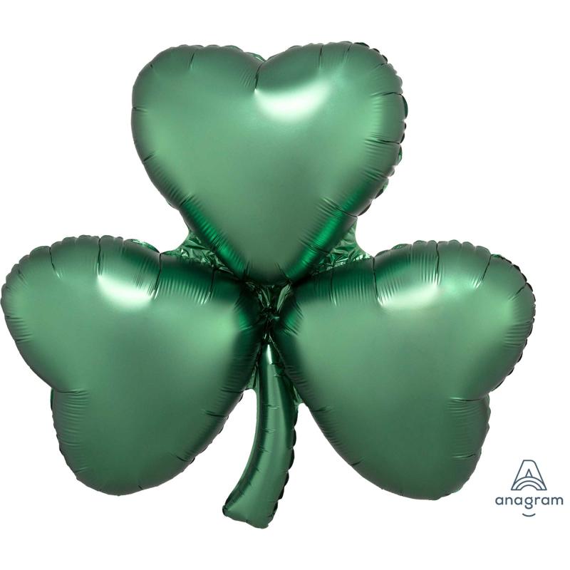 Balloon Foil Shape St Patricks Emerald Shamrock 73cm x 71cm