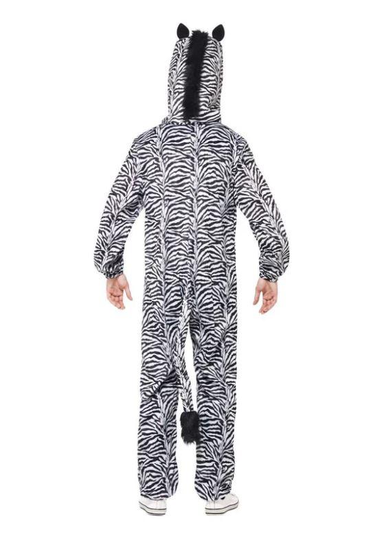 Costume Adult Zebra Black And White Medium