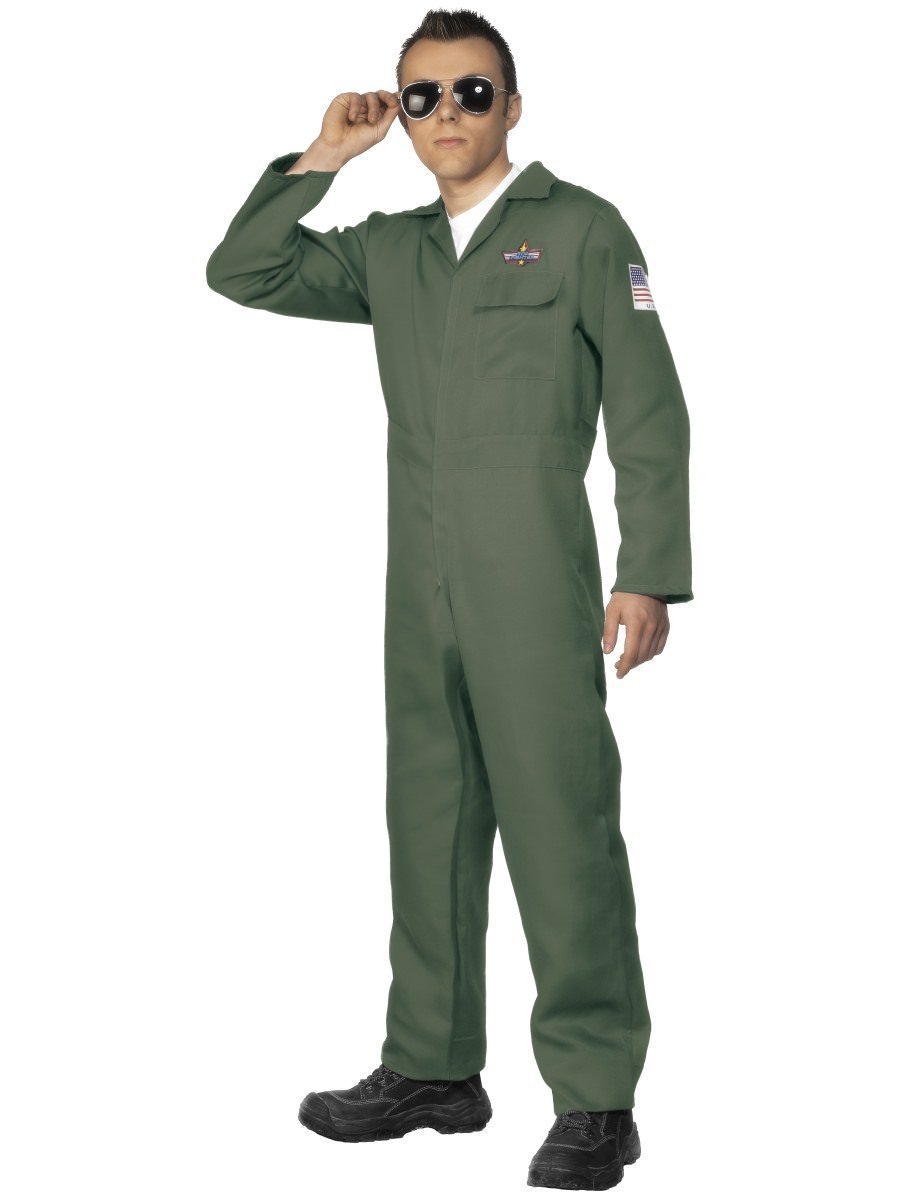 Costume Adult Green Aviator Pilot Suit