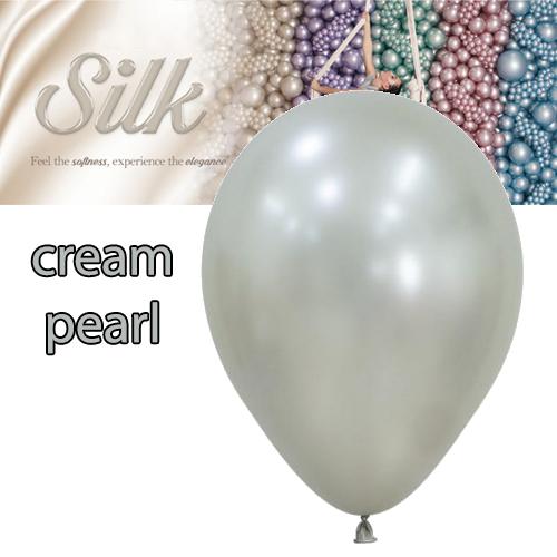 Latex Balloons 30cm Silk Cream Pearl Pk 50