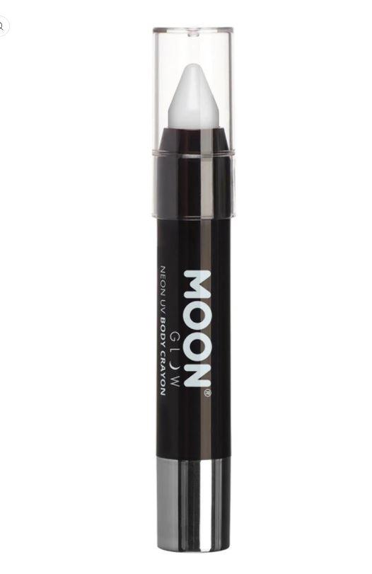 Neon UV Body Crayons White Moon Glow Cosmetics