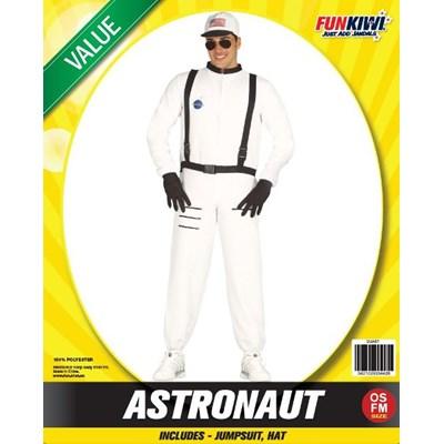 Costume Adult Spaceman Astronaut Jumpsuit & Hat