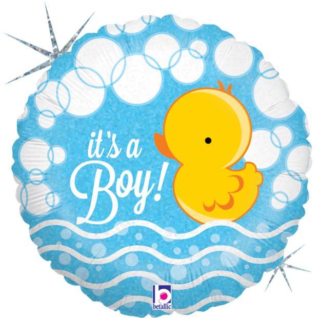 Balloon Foil 45cm Baby Boy Ducky