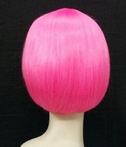 Wig Bob Neon Hot Pink Short Deluxe Chin Length Costume Accessory