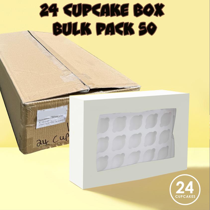 Cupcake Box For 24 With Pvc Lid - Bulk Ctn 50 - Discontinued Line