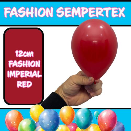 Latex Balloon 12cm Fashion Imperial Red Pk 50