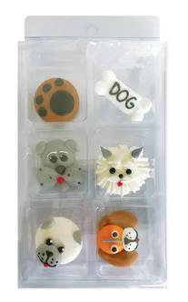 Edible Icing Decorations Dogs Pk/6