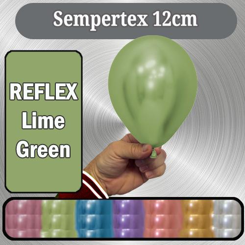 Latex Balloon 12cm Reflex Lime Green Pk 50