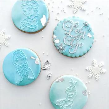 Frozen Logo Cookie/Biscuit Debossers PK/4 Cake Craft