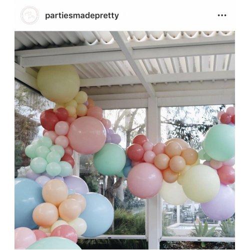 Latex Balloons 30cm Pastel Matte Blue Pk 100