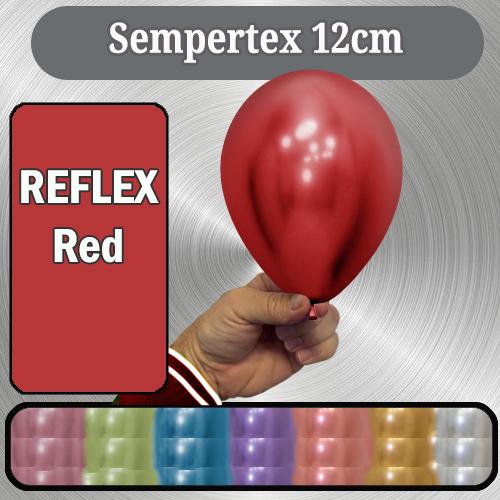 Latex Balloon 12cm Reflex Red Sempertex Pk 50