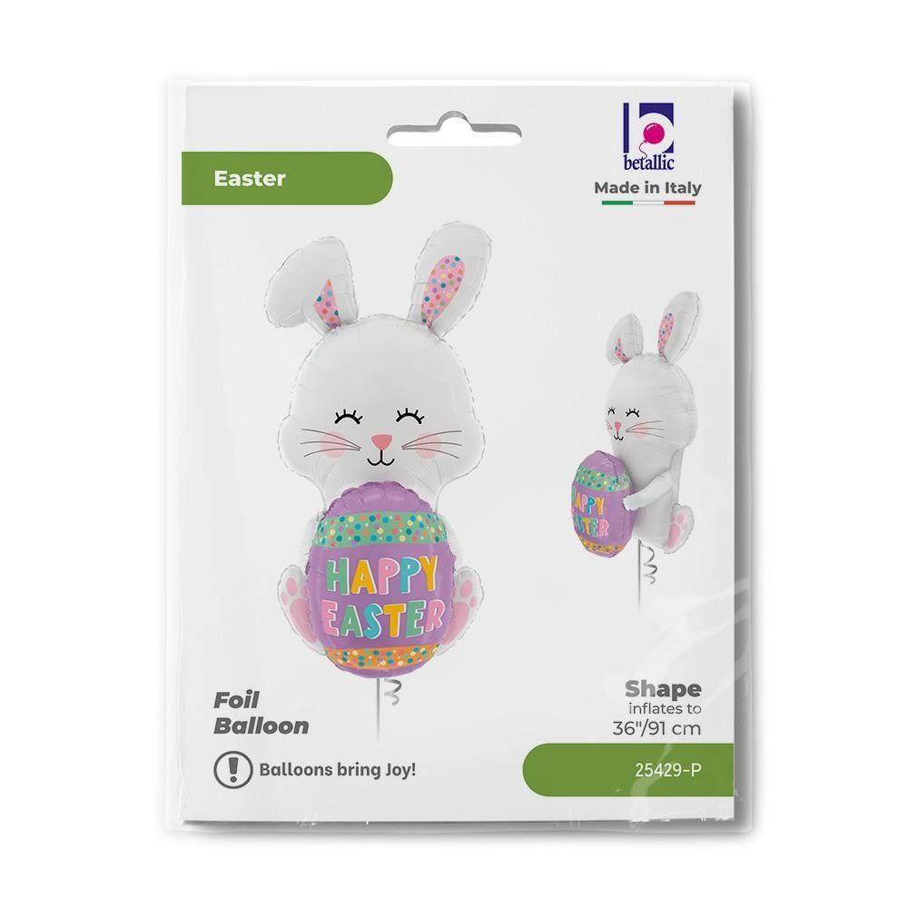 Balloon Foil Shape Easter Egg Bunny Rabbit 91cm (Helium Not Included)