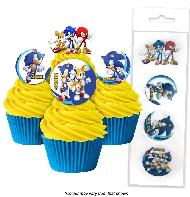 Edible Icing Wafer Topper Sonic The Hedgehog Pk/16