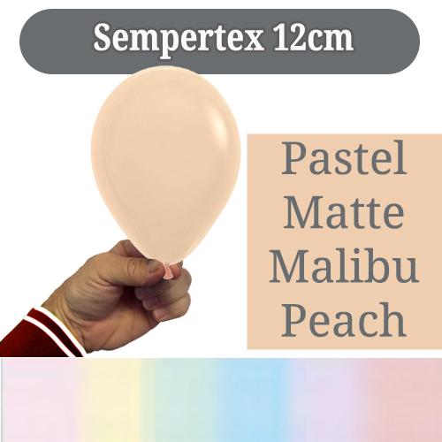 Latex Balloon 12cm Pastel Matte Malibu Peach Pk 50