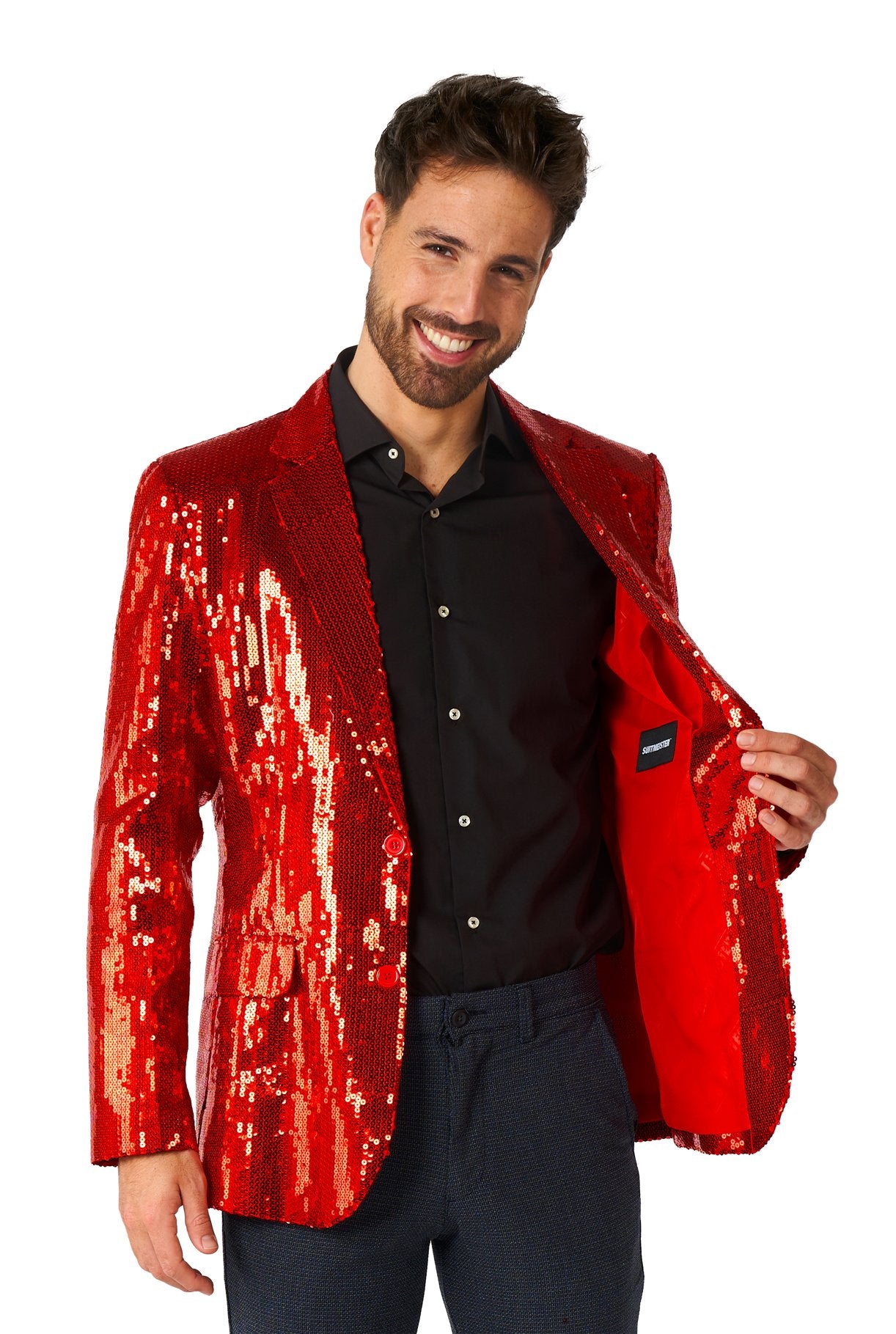 Costume Adult Suitmeister Blazer Red Sequins