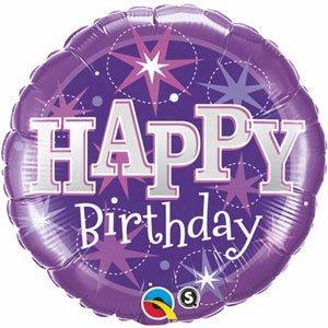 Balloon Foil 45cm Birthday Sparkle Purple discontinued line