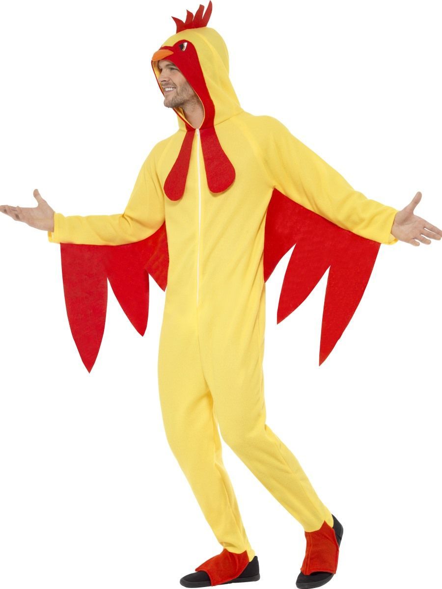 Costume Adult Animal Chicken/Rooster/Hen Hooded All In One Large