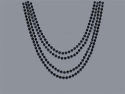 Necklaces Beads Metallic Black 81cm Long Pk/4