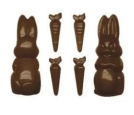 Chocolate Mould Bunny Rabbit With Carrots