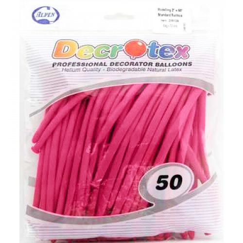 Balloon Modelling 260 Fashion Fuchsia Pink Sempertex Pk 50