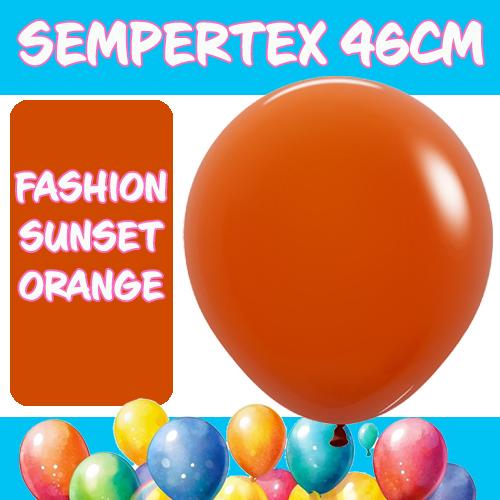 Balloons 46cm Fashion Sunset Orange Sempertex Pk 6