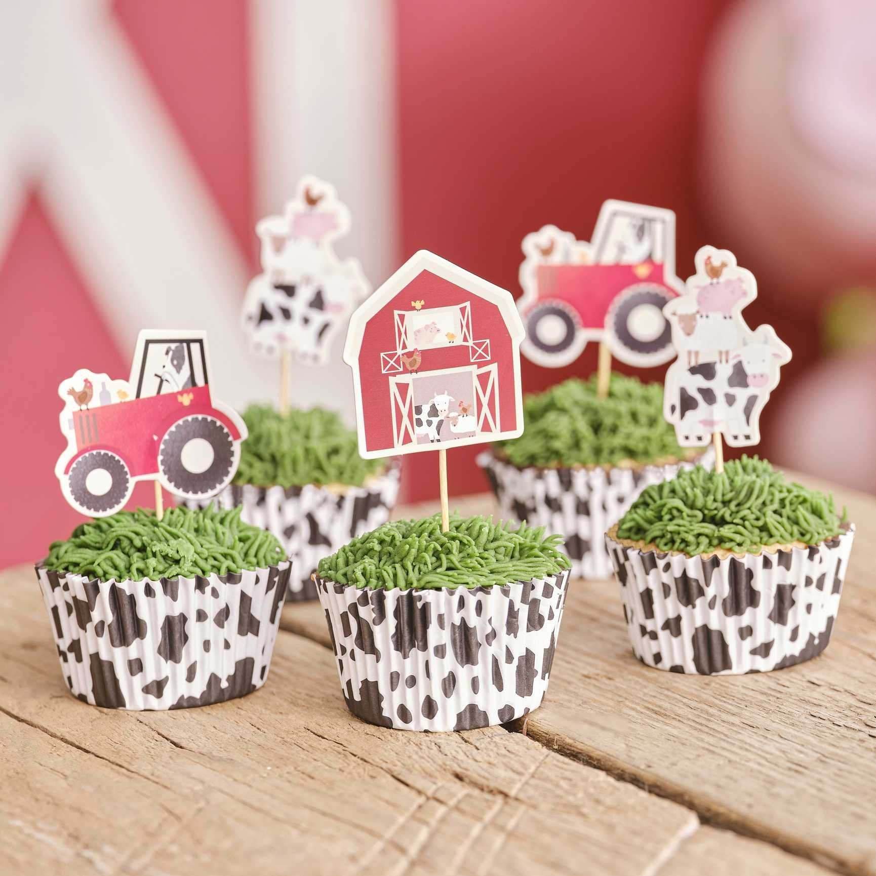 Farm Friends Cake Cupcake Toppers Pk 12