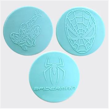 Spiderman Logo Cookie/Biscuit Debossers Pk/3 Cake Craft