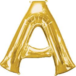 Balloon Foil Letter A Gold 86cm - Discontinued Line Last Chance To Buy